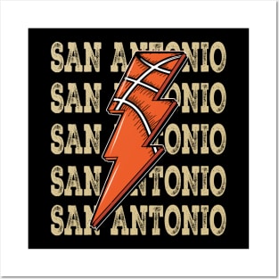 Funny Sports San Antonio Proud Name Basketball Classic Posters and Art